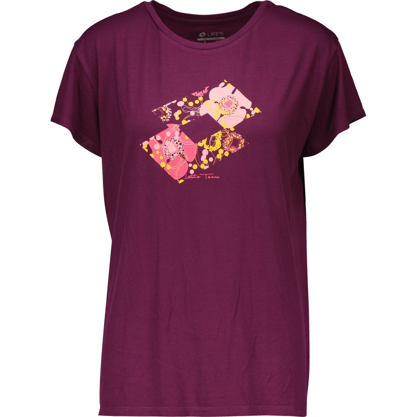 Lotto Damen-T-Shirt Flo Logo S, dunkelblau