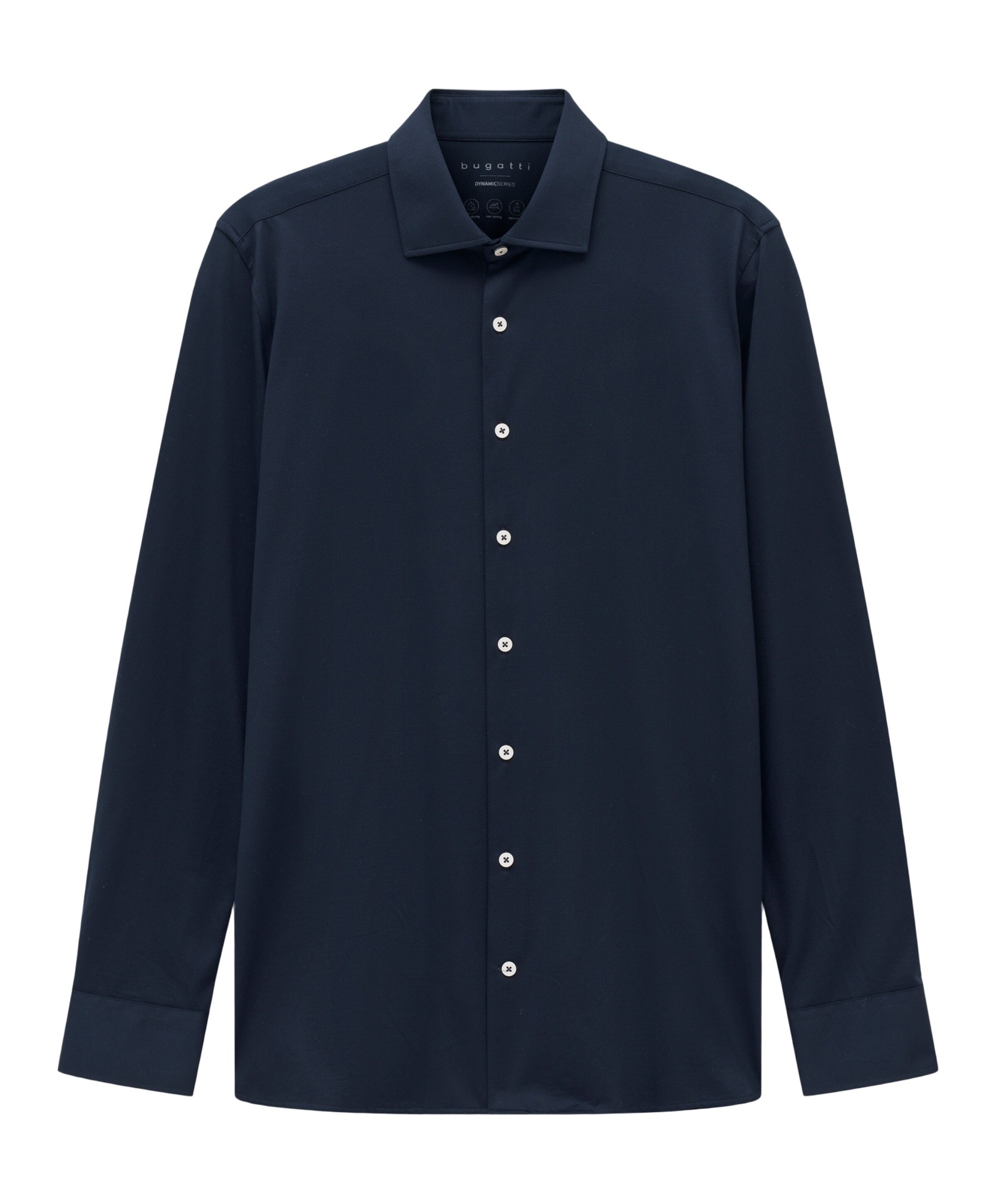 Bugatti Heren overhemd lange mouw blauw