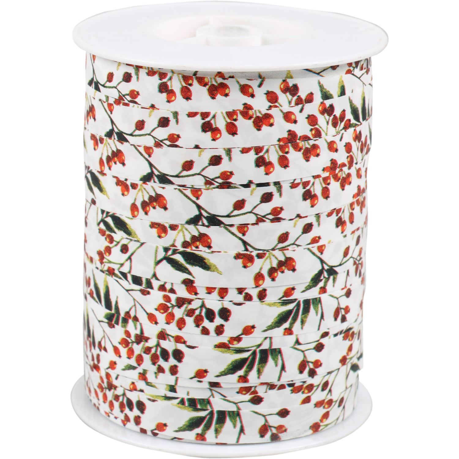 Lint, 10mm, 250m, Snow Berries, PP, wit/groen/rood