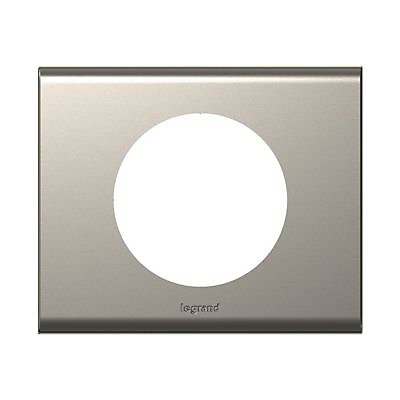 Plaque de finition simple Legrand Céliane Nickel Velours