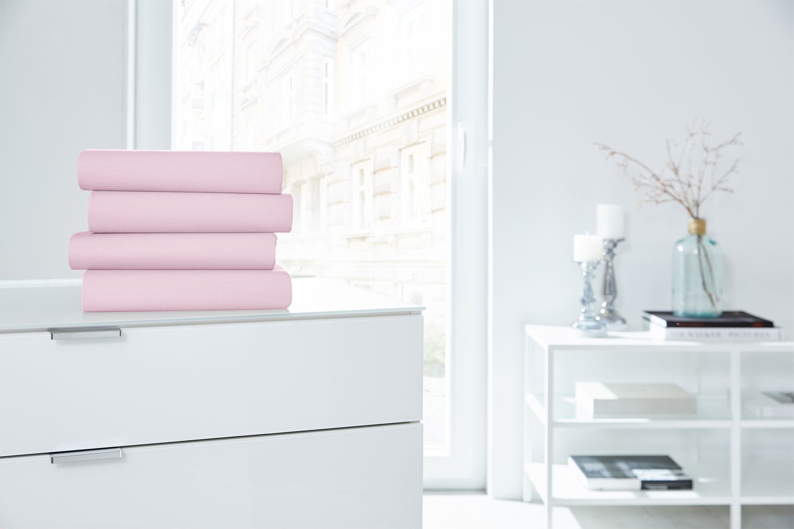 Vario Spannbetttuch Stretch Elasthan-Feinjersey 140 x 200-160 x 220 cm rose