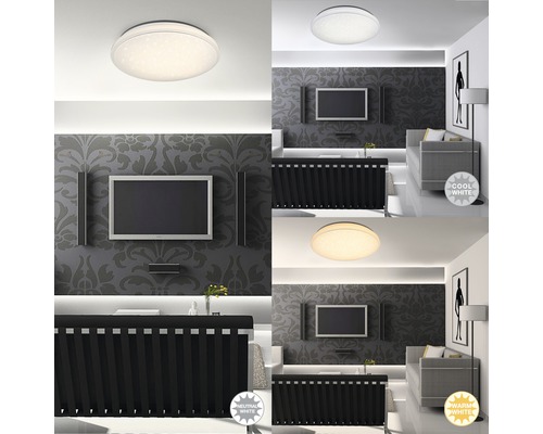LED plafondlamp 50W 4000 lm 3000-6000 K Ø 60 cm ster decor wit + afstandsbediening + nachtlampfunctie