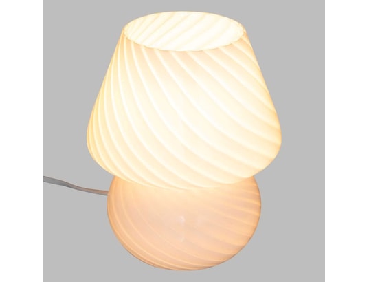 ATMOSPHERA - Lampe à poser Lampe champignon en verre - hauteur 18 cm - blanc