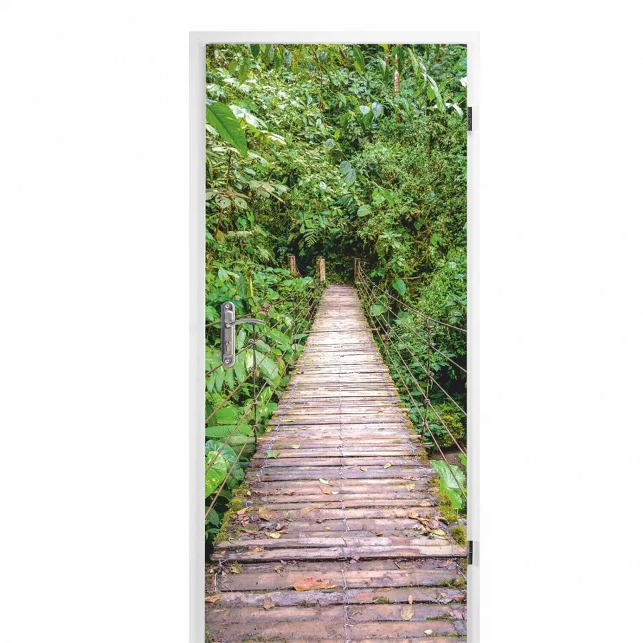 Nikima Türbild TB-07 selbstklebendes Türbild – Hängebrücke  Klebefolie bunt