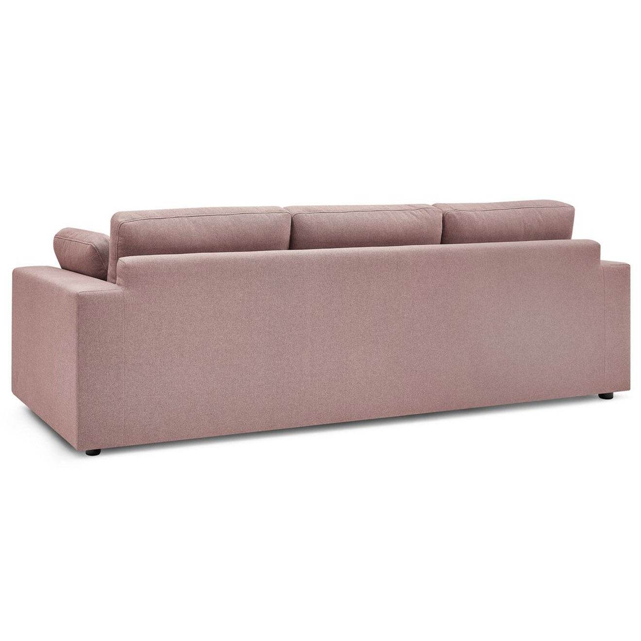 Bobochic Canapé droit fixe 3 places belair rose - 250x93x80 cm