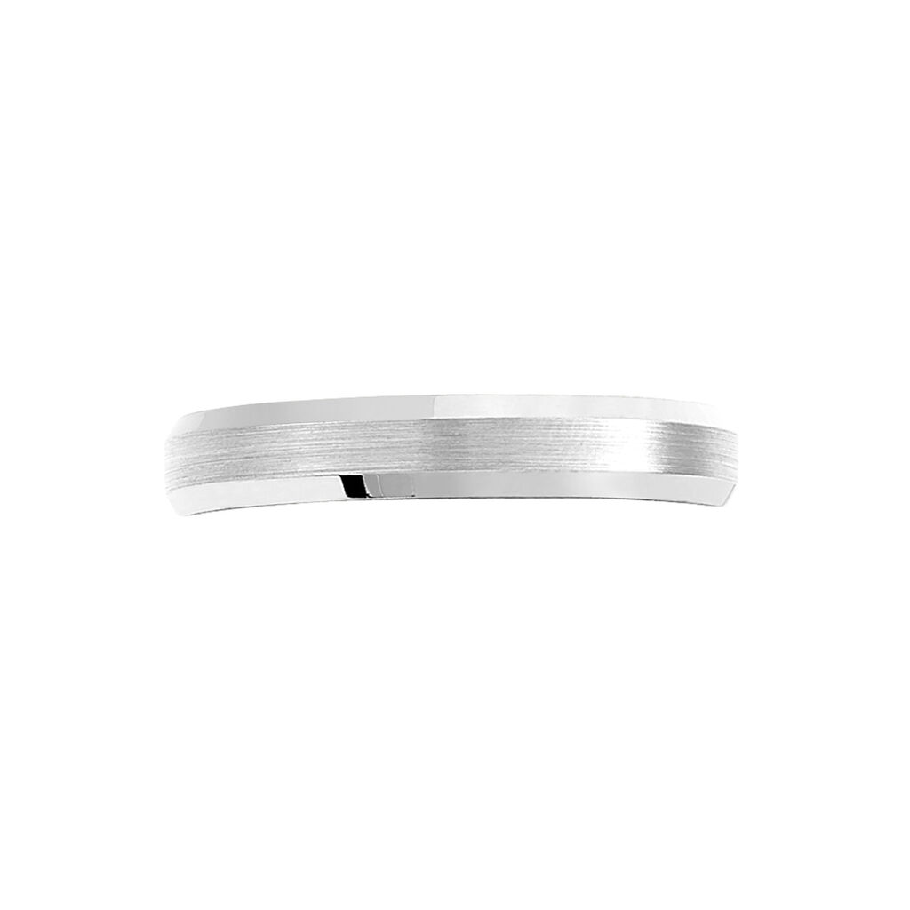Alliance Ruban Mat Et Billant Biseautee Palladium Blanc