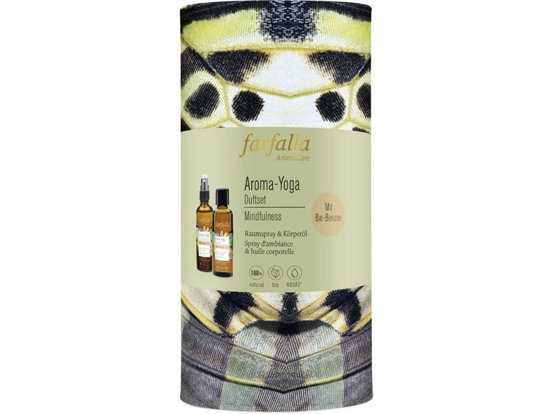 Farfalla Duft-Öl Set Aroma-Yoga Mindfulness 2-tlg. Duftset unterstützt Entspannung und Wohlbefinden
