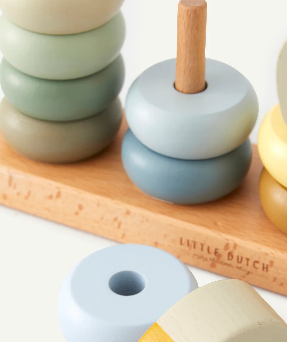 LITTLE DUTCHFAMILLE OIE EN BOIS À EMPILER BÉBÉ