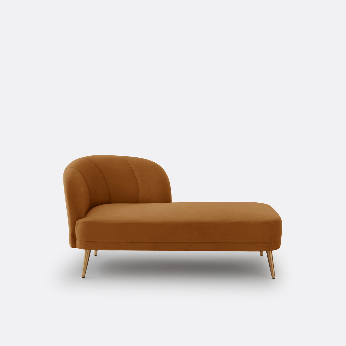 LA REDOUTE INTERIEURS<br>Cadeira longa de veludo, direita, Leone