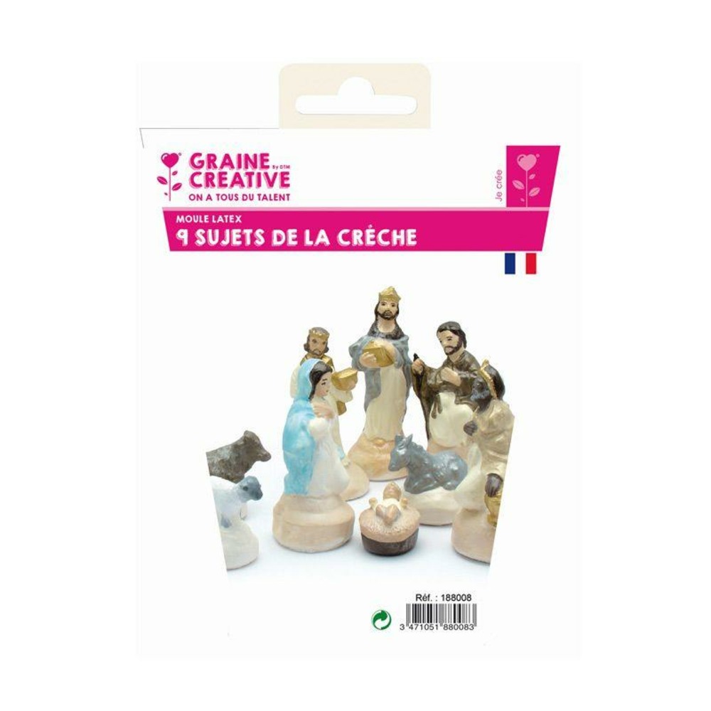 9 moules en latex santons - crèche de noël