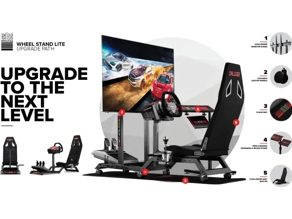 Next Level Racing Wheel Stand Lite - Racersimulator-cockpithjul/pedalstander - pulverbelagt stål