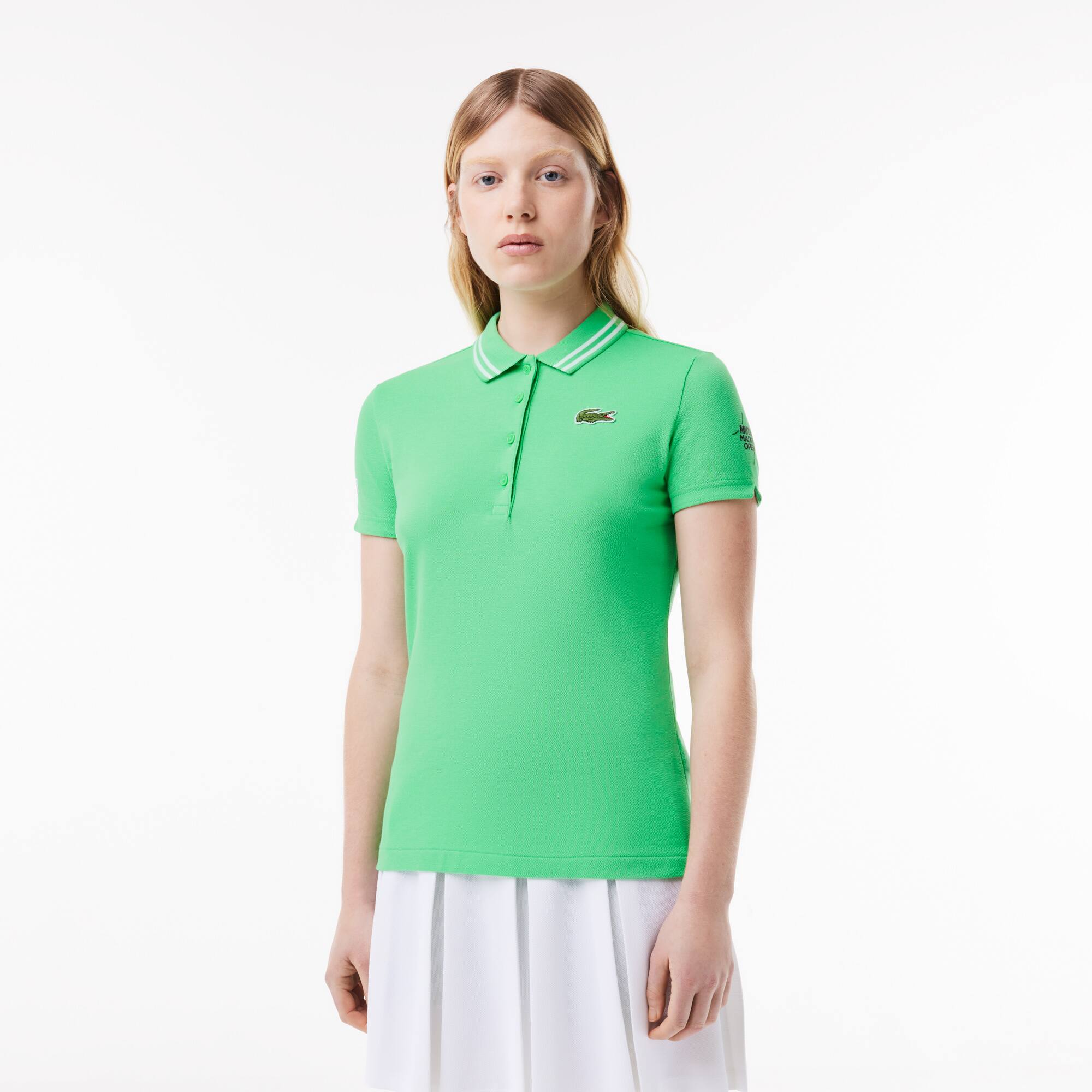 Tennis Slim Fit Poloshirt Mutua Madrid Open Edition Kurze Ärmel - Grün - Lacoste - Damen