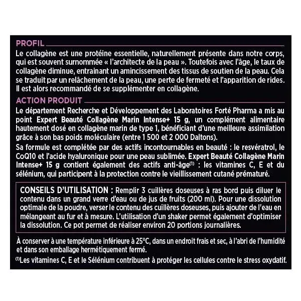 Forté Pharma Expert Beauty Intense Marine Collagen+ 15g CoQ10 Resveratrol 300g
