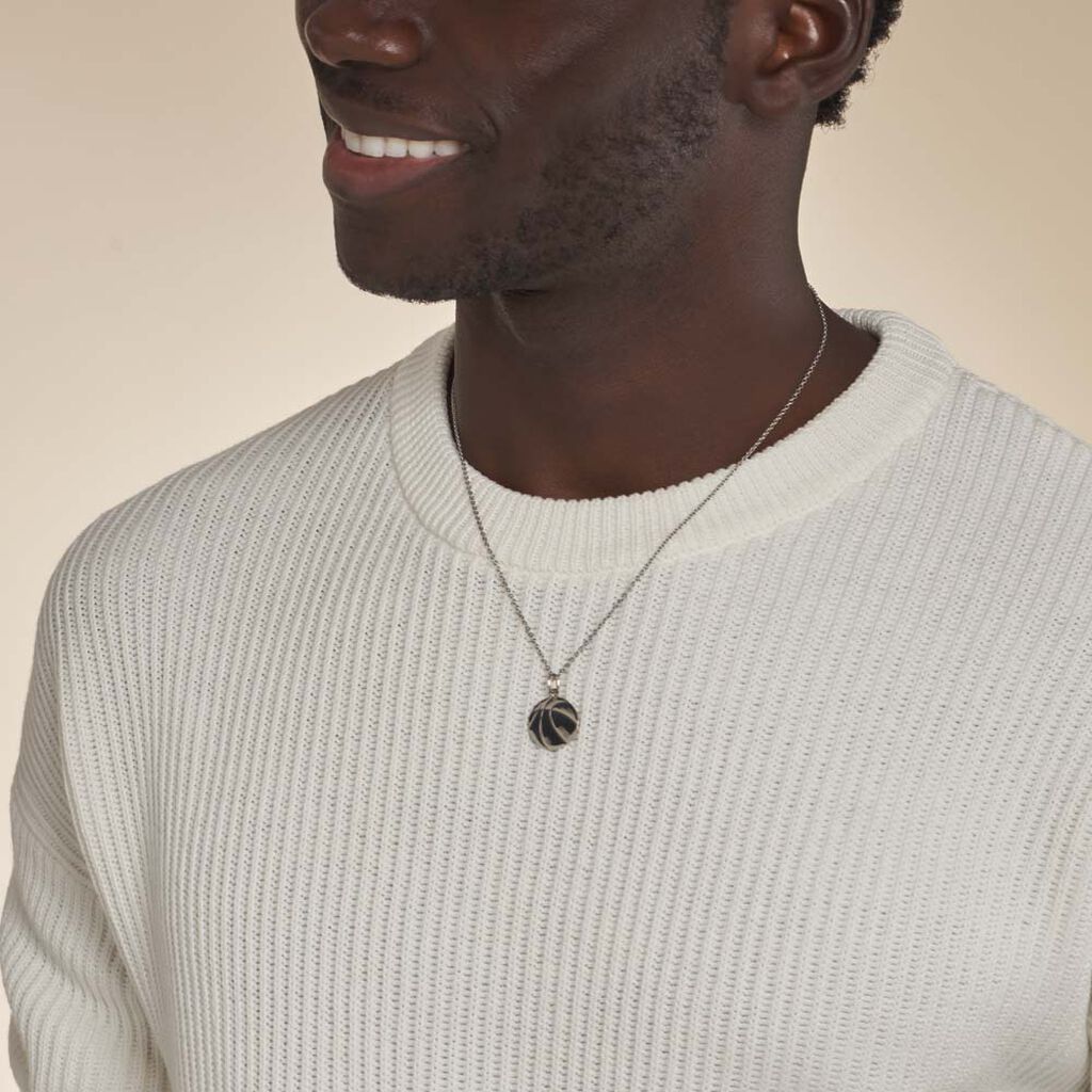 Pendentif Elyas Argent Blanc
