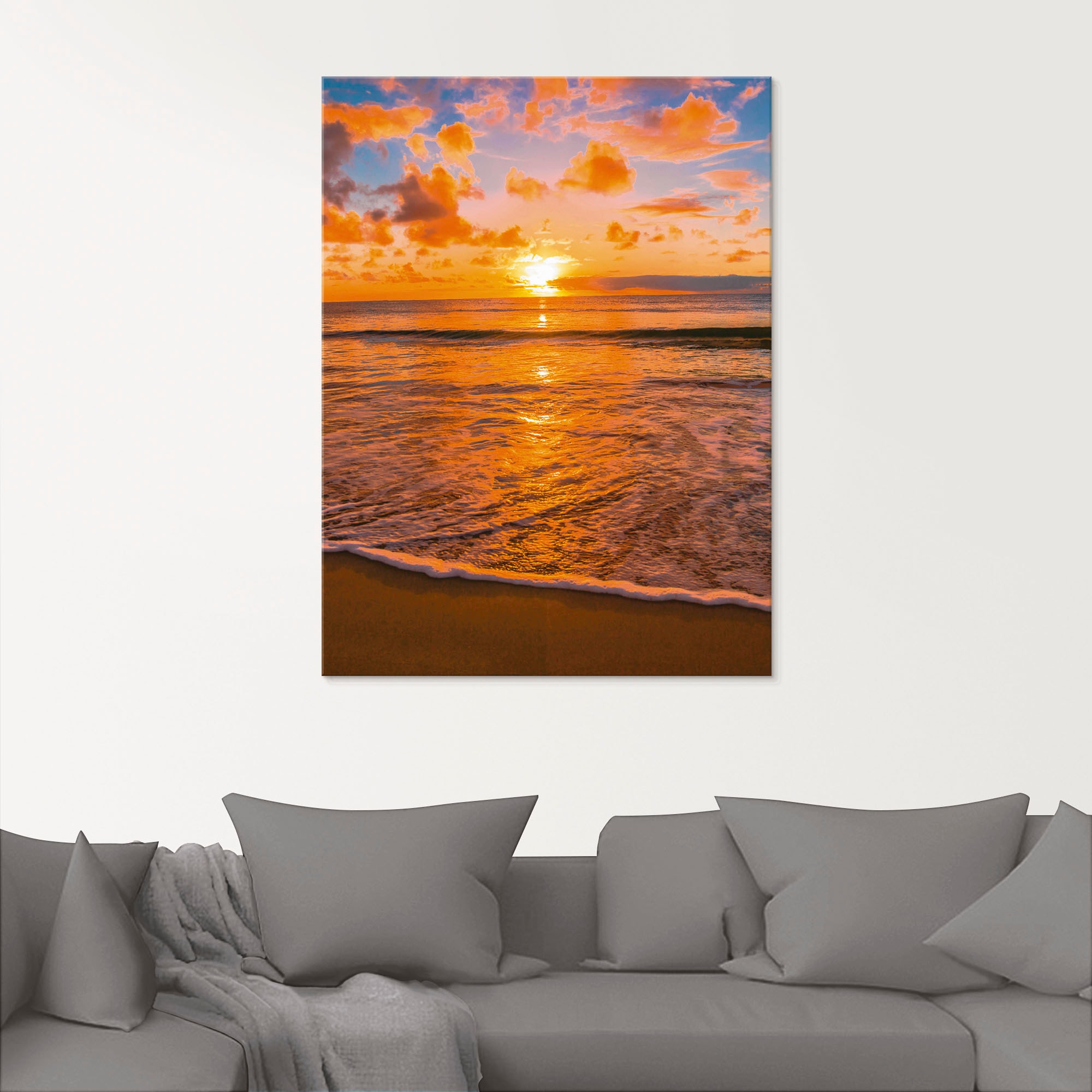 Artland Glasbild »Sonnenuntergang am Strand« Sonnenaufgang & -untergang 1 Stk. tlg. in verschiedenen Grössen