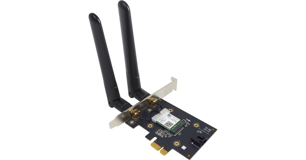 Rivet NetworksKiller Wi-Fi 6 AX1650 wlan adapter  (Zwart,  Bluetooth 5.1)