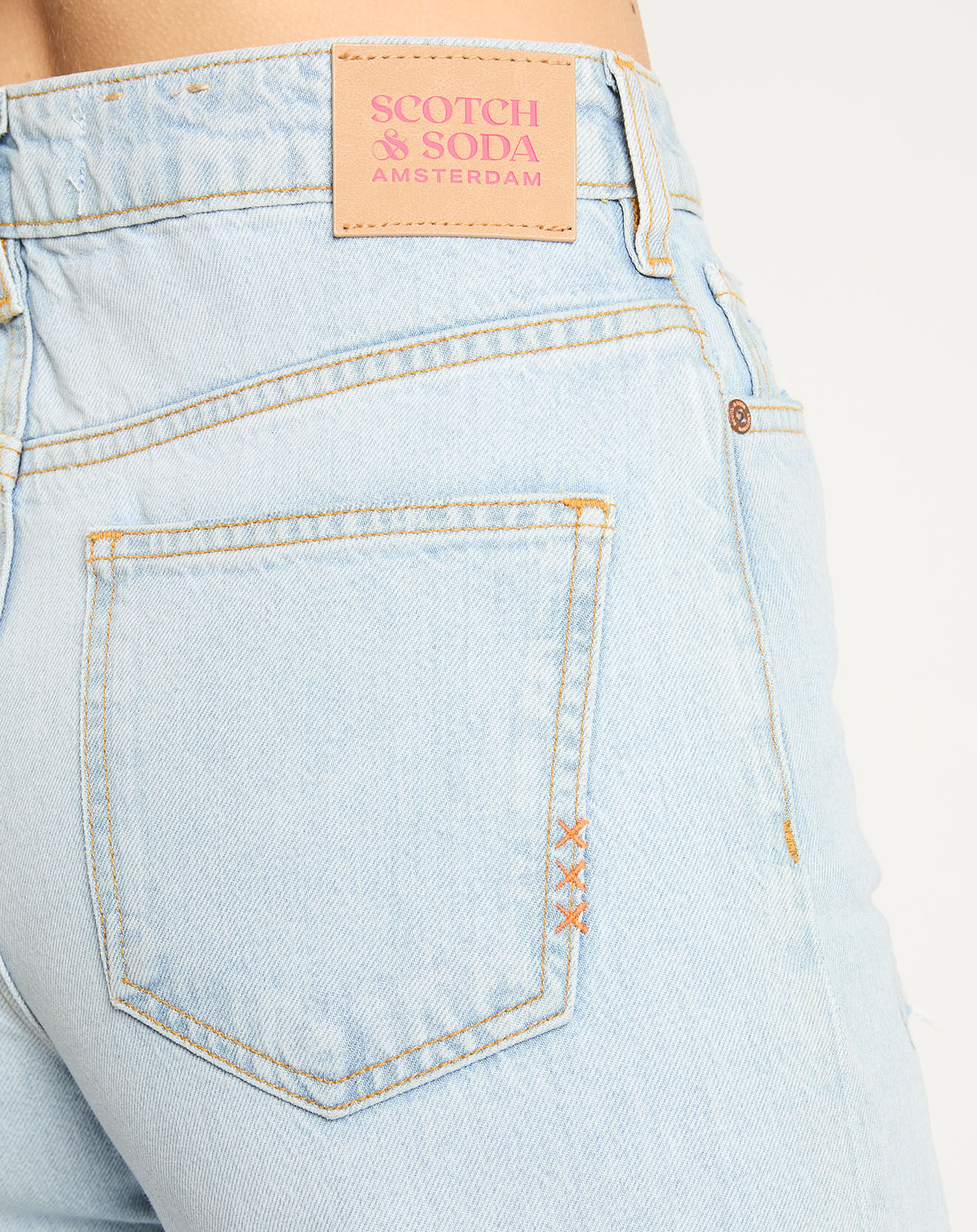 Scotch & Soda Jean Regular Fit Abrasion bleu clair