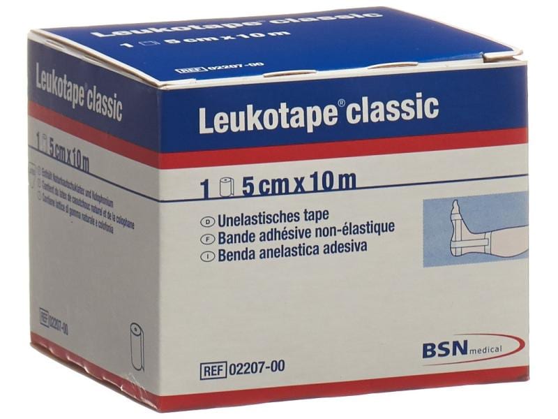 Leukotape Leukotape Classic Weiss 5 cm x 10 m 1 Stück Die unelastische Klebebinde für funktionelle Verbände