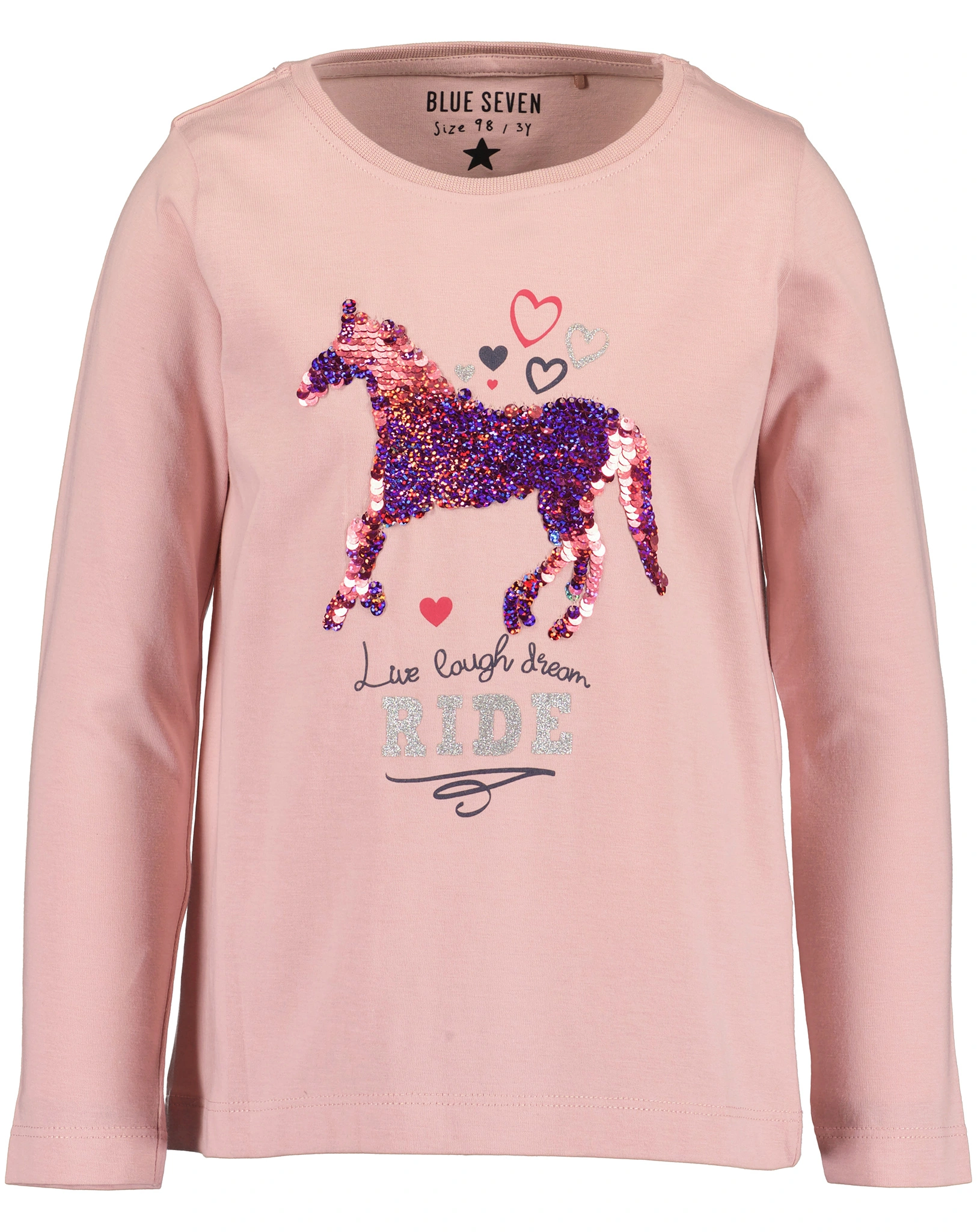 Langarmshirt LIVE LOVE DREAM in rosa