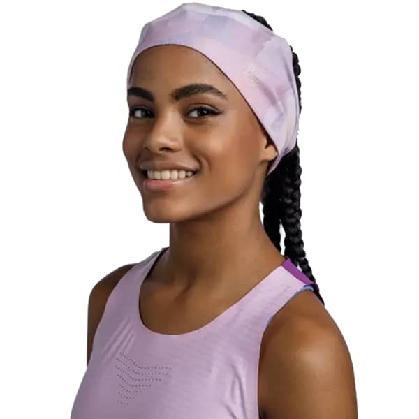 Bandeau cache cou randonnée BUFF COOLNET UV WIDE HEADBAND SHANE ORCHID