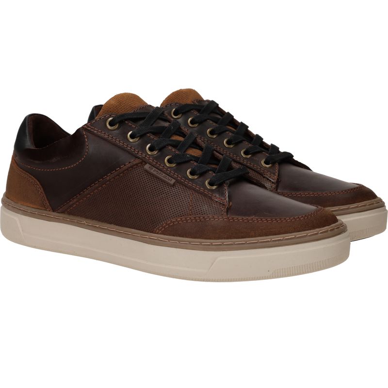 PS Poelman Sneakers Bruin Heren