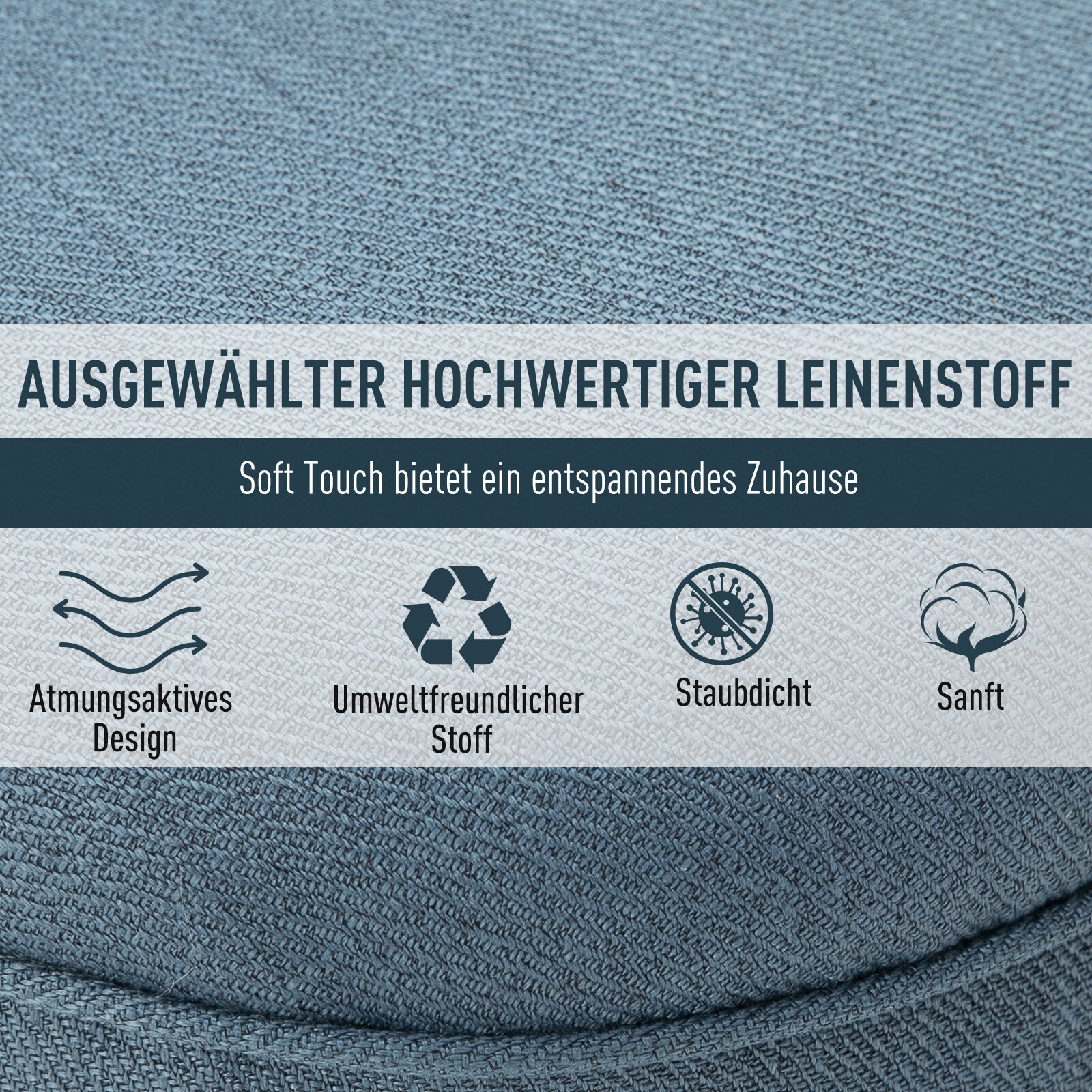 HOMCOM Relaxsessel mit Rückenkissen 52,5 x 69 x 77 cm (BxTxH)