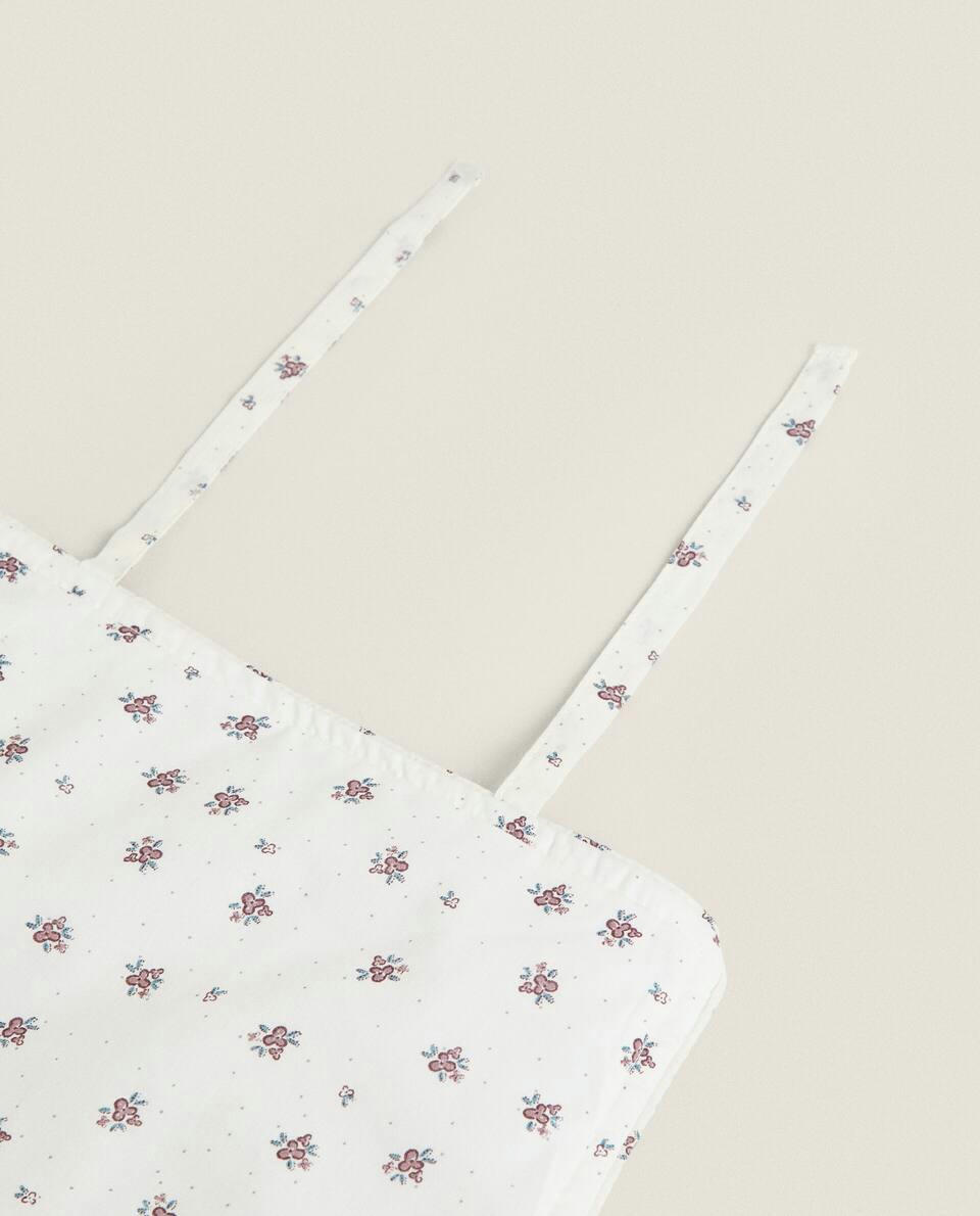 Trocador infantil de musselina de algodão com estampa floral