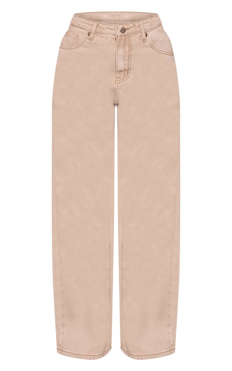 Gris Pierre Jean Droit Taille Mi-haute En Denim Petite