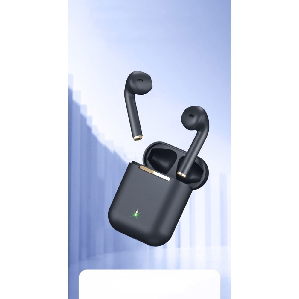 Kabellose TWS Mini Bluetooth 5.0 In-Ear Kopfhörer Headset mit Touch Control IPX5   Lade Case (250mAh) - Schwarz