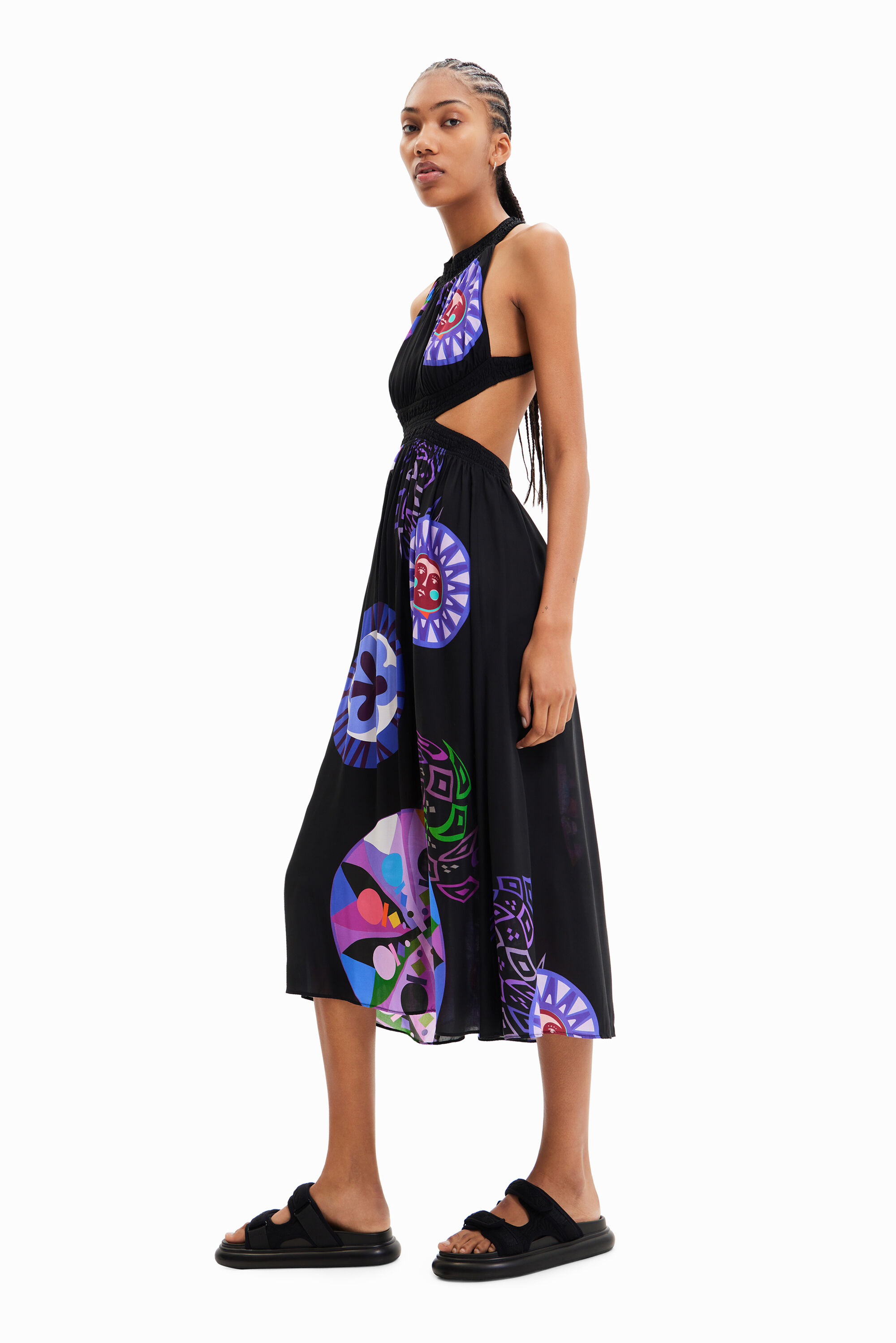 Robe midi découpes M. Christian Lacroix