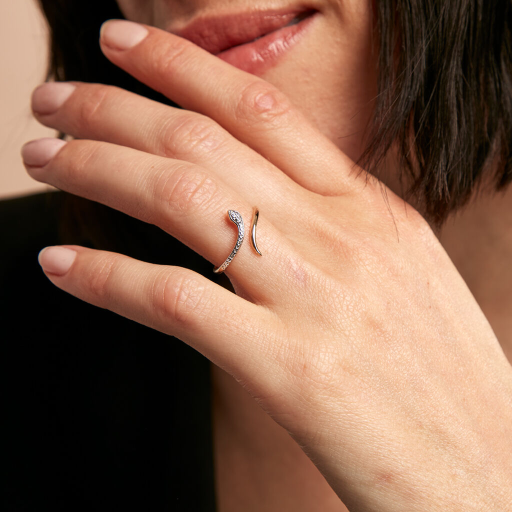 Bague Snake Or Jaune Diamant