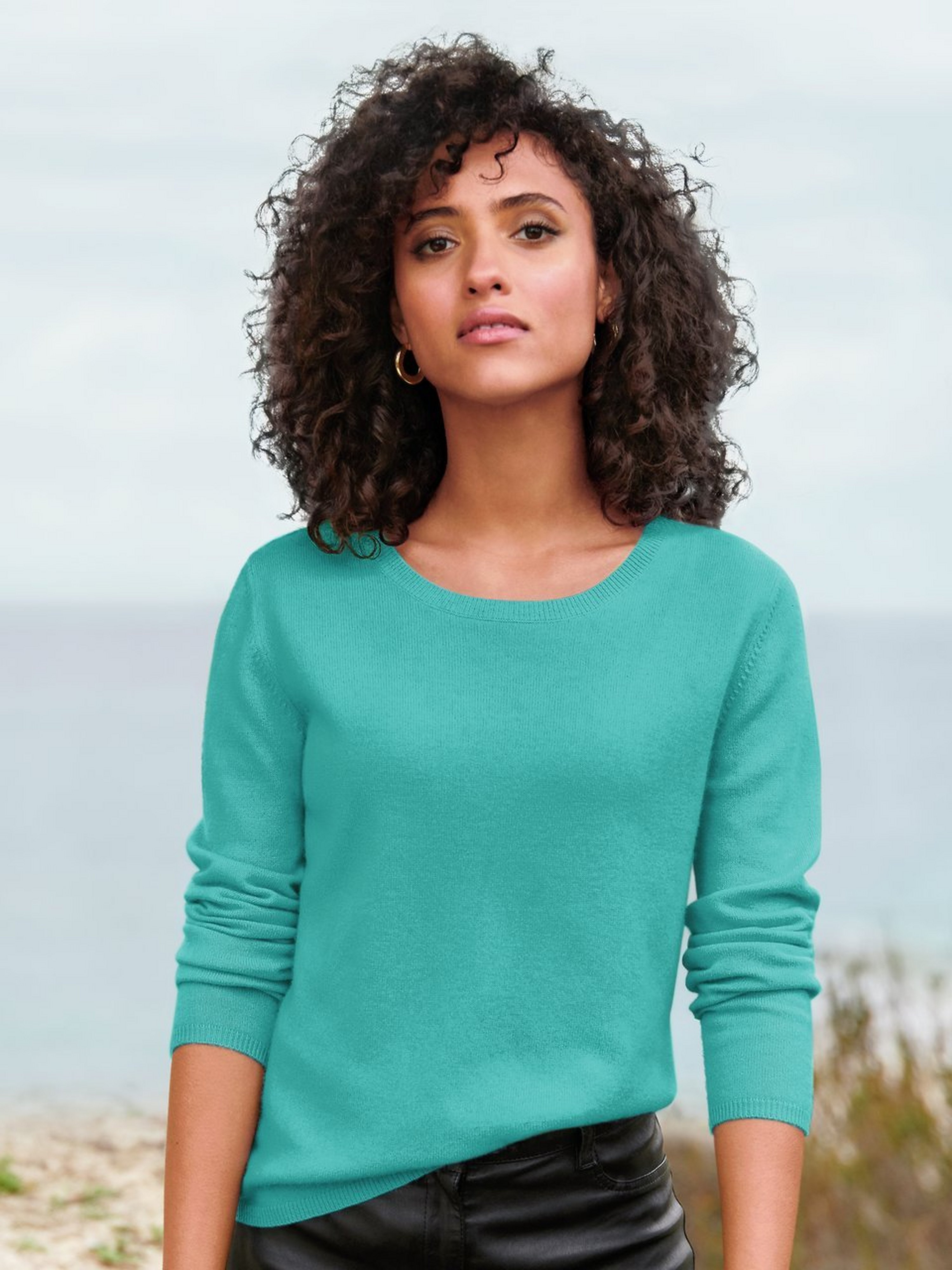 Rundhals-Pullover aus 100% Premium-Kaschmir