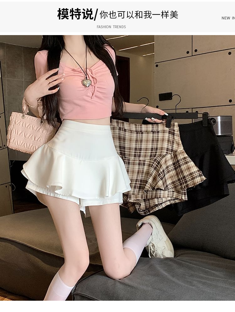Dragan Pulse - Hoge taille ruffle skort