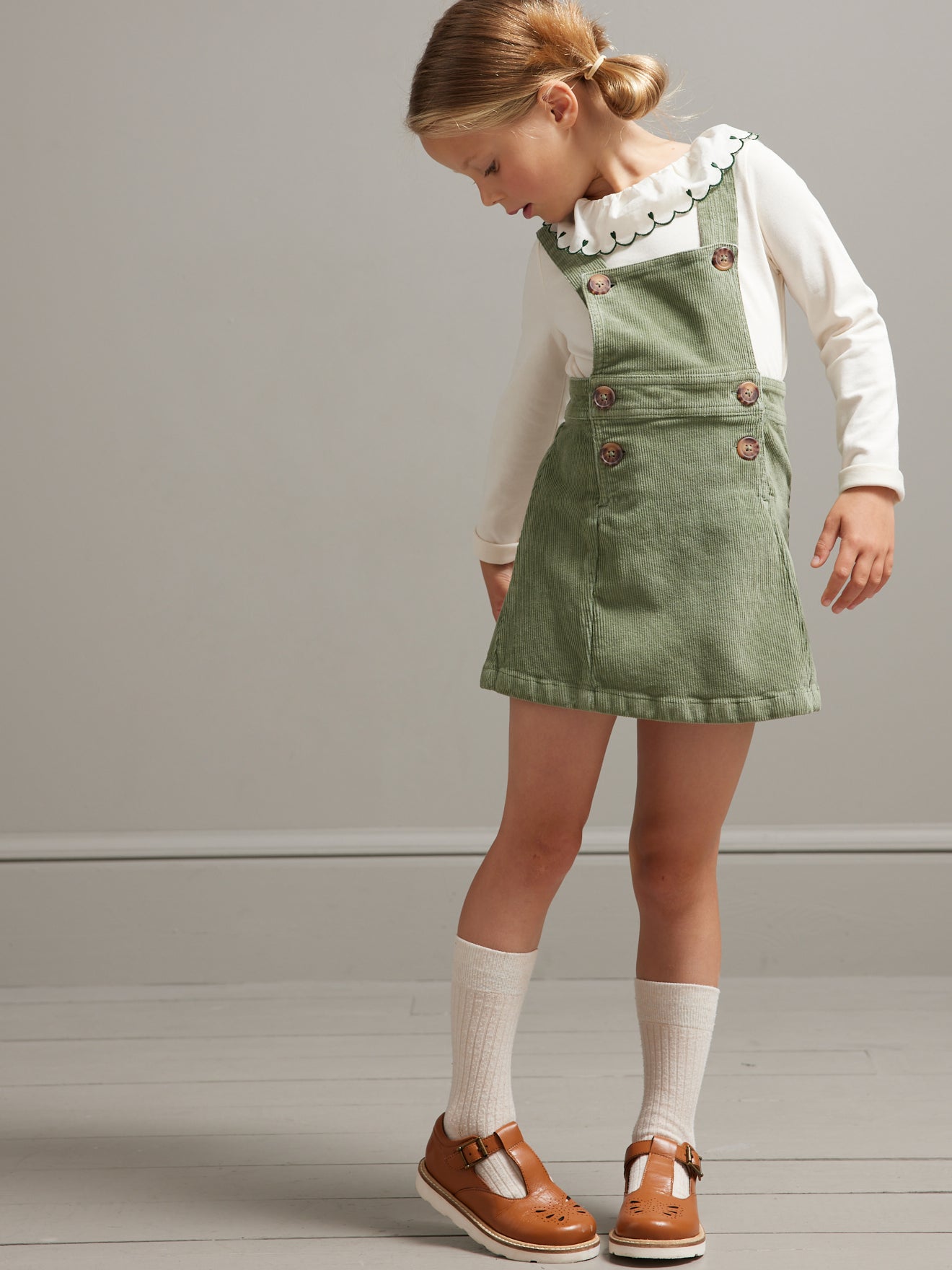 Robe-salopette Fille en velours