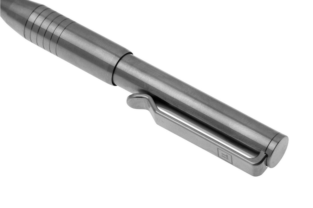 Big Idea Design Ti Pocket Pro Pen TI-PP-RW Raw Titanium, auto adjusting everyday carry pen