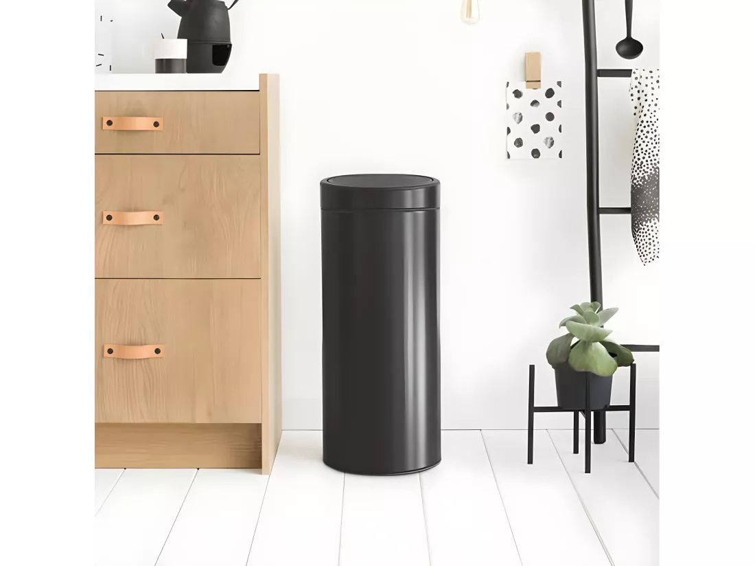 Touch bin New 30 l noir mat Code G