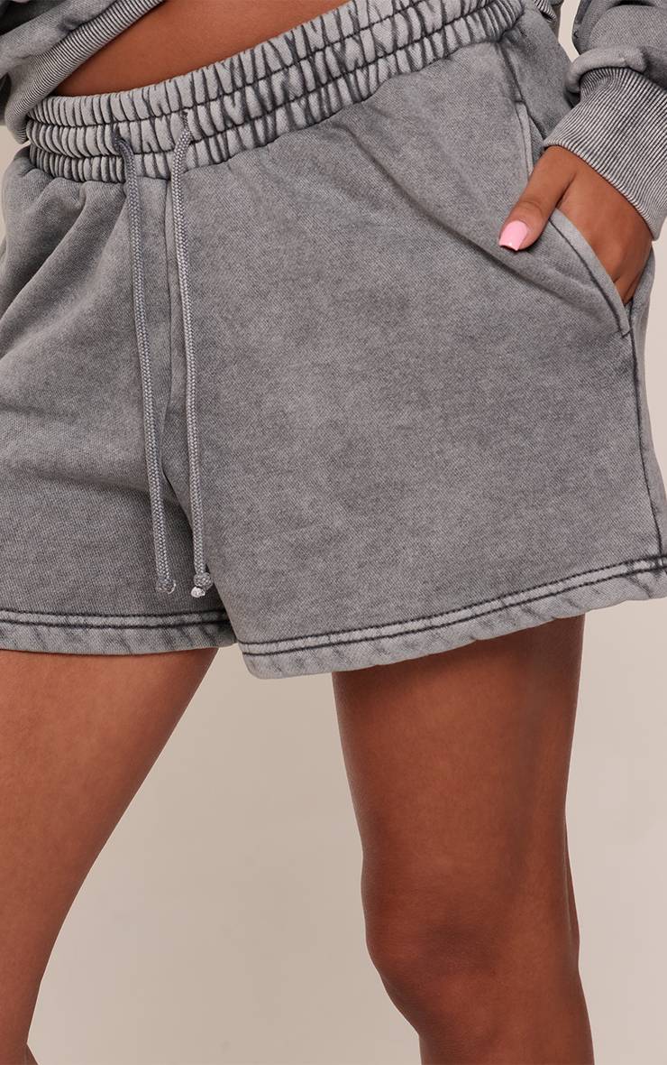 Charcoal Grey Short En Molleton Avec Appliqué Ny