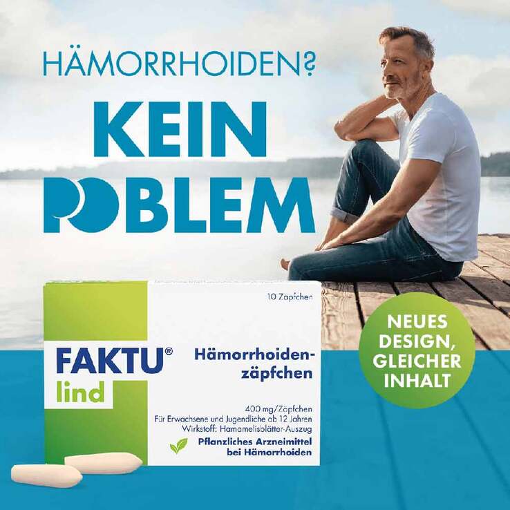 FAKTU lind Hämorrhoidenzäpfchen mit Hamamelis, 25 St