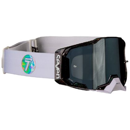 Masque cross 100% ARMEGA Seven Holowave - Ecran Mirror Silver 2025 - Noir / Blanc