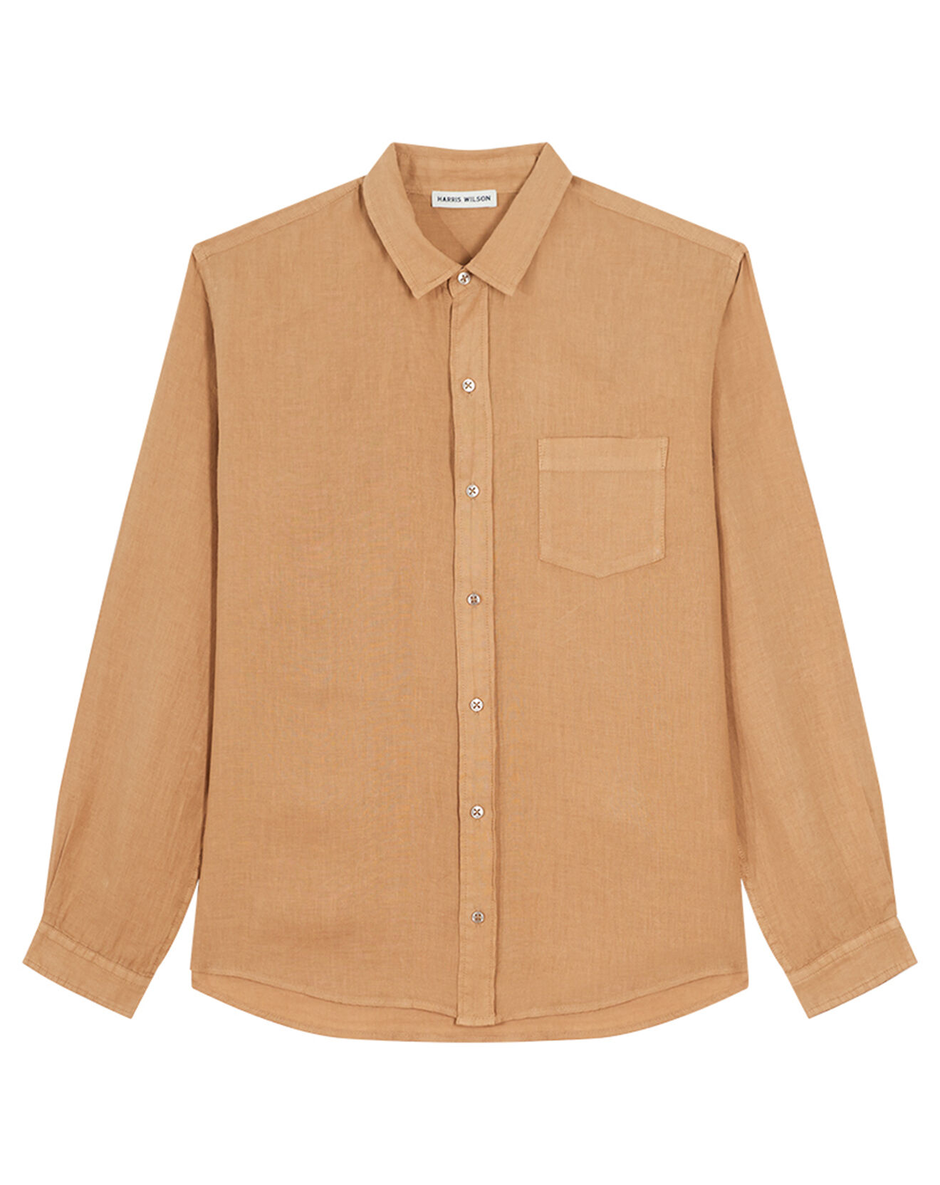 Harris Wilson Chemise slim 100% Lin Danny camel