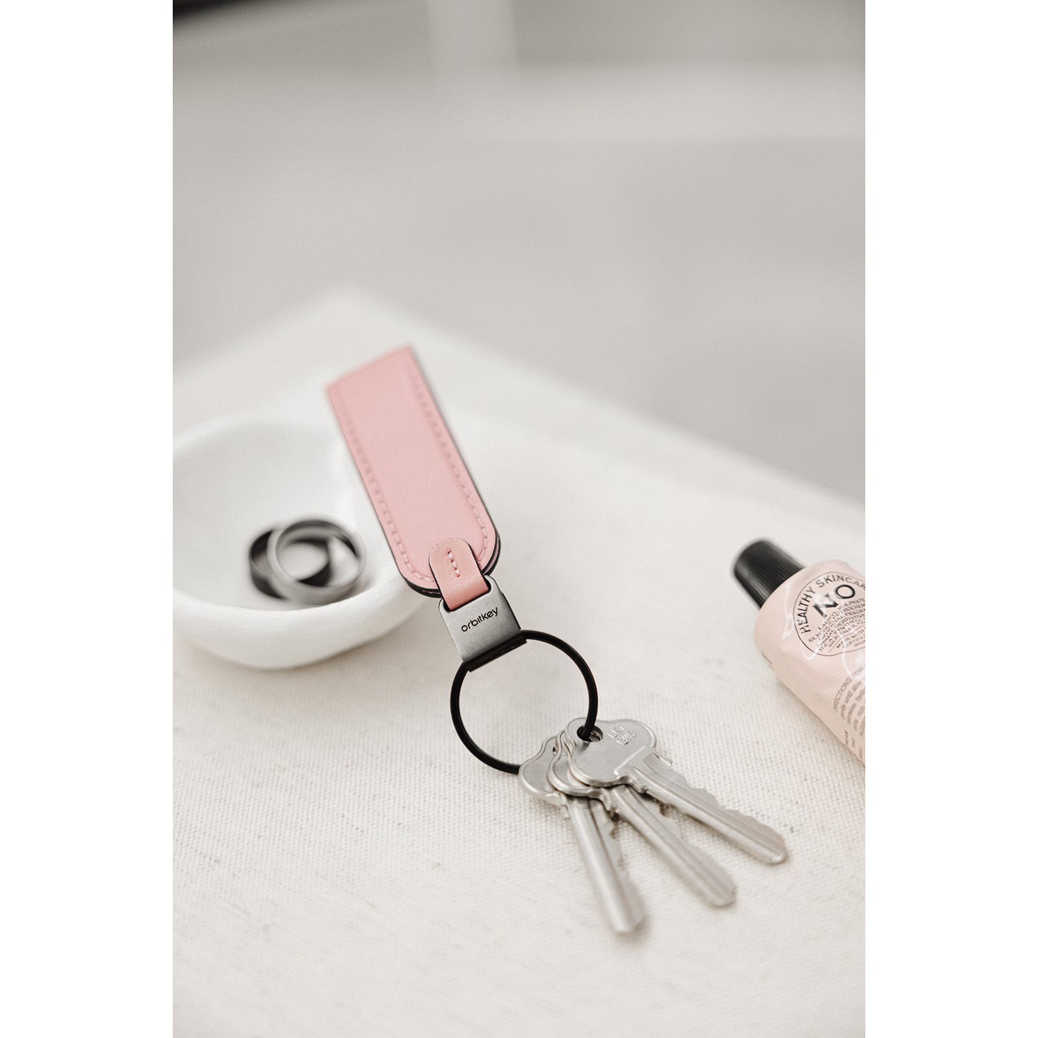 Orbitkey Loop Keychain Leather cotton candy