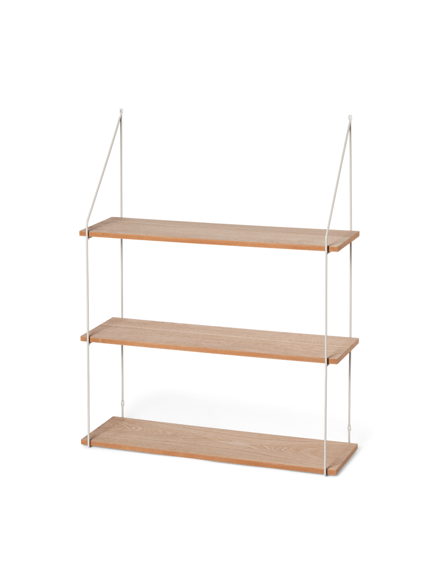 Væghylde | MDF/fyrretræsfiner/jern. 65 x 20 x 81,5 cm. | Sand