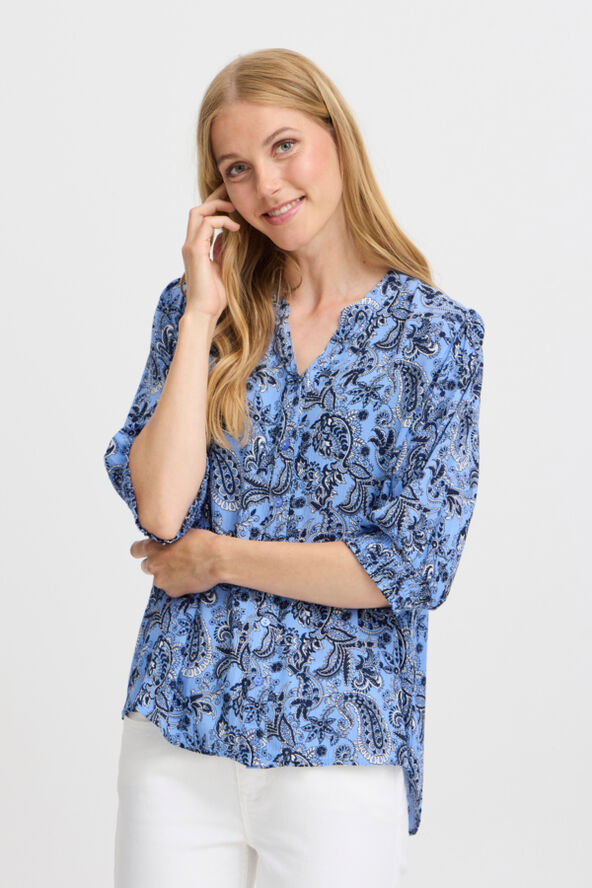 Fransa FXAVERY BL 1 Hydrangea w. navy blazer aop