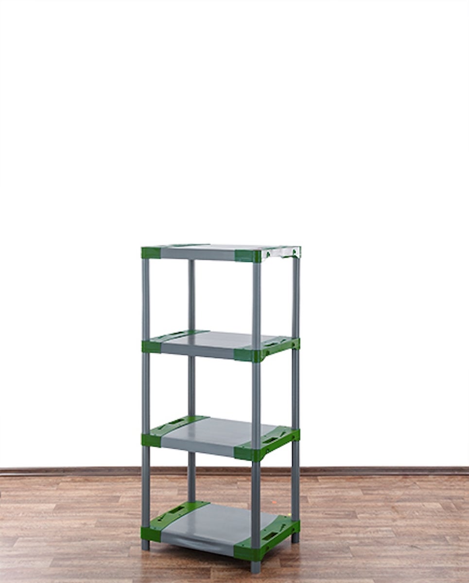 PROREGAL Plastic Plank Big Grey Bear Laag HxBxD 138 x 60 x 46 cm Plank Draagvermogen 160 kg Grijs/Groen