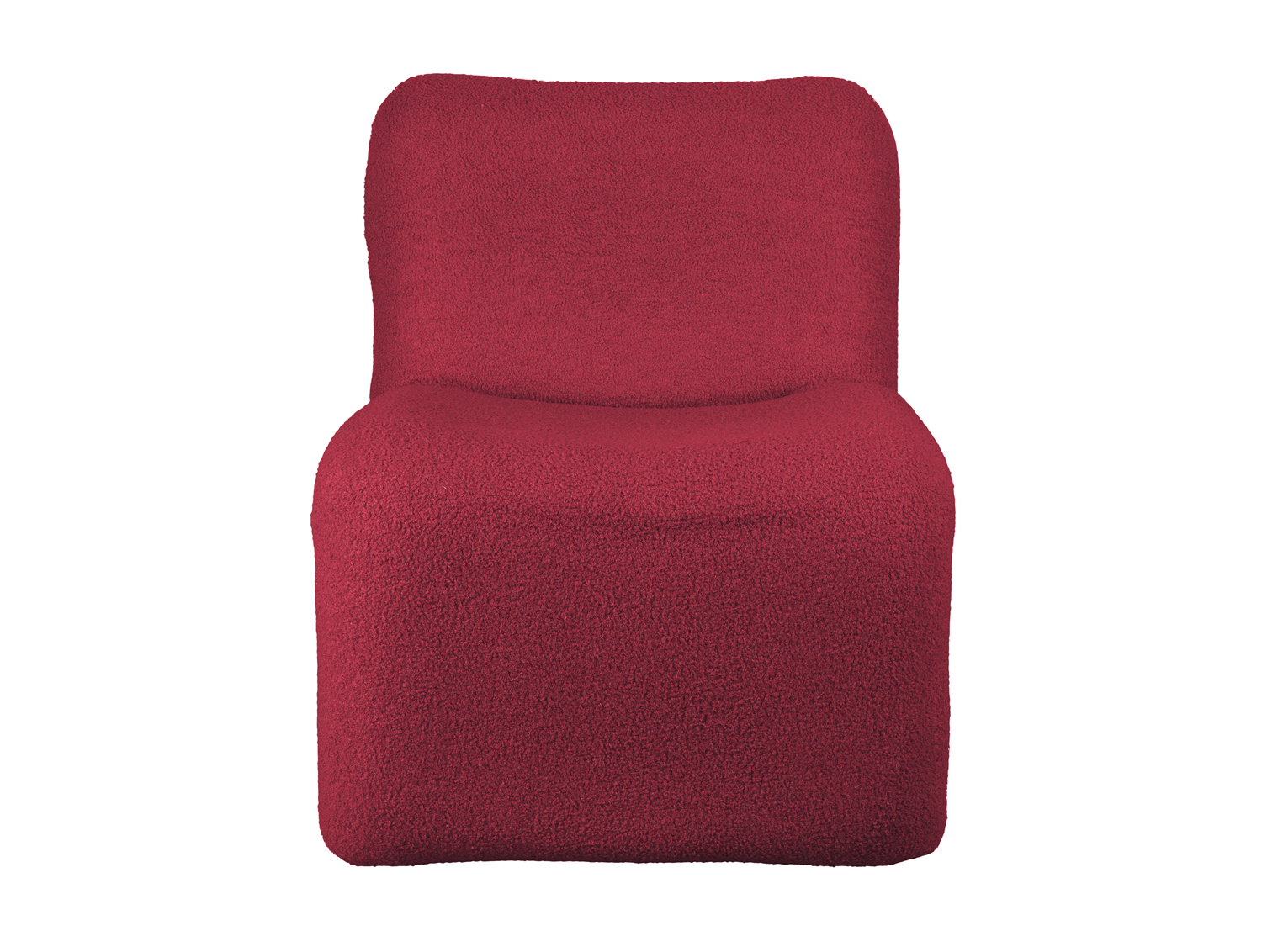 Chair Fuerza teddy curl red ochre