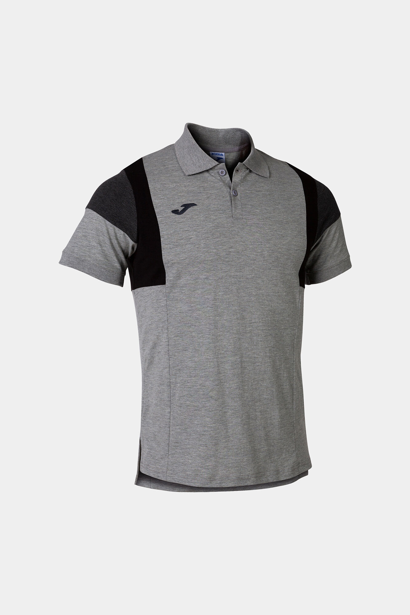Camisa polo de manga curta Comfort, cinza mesclado