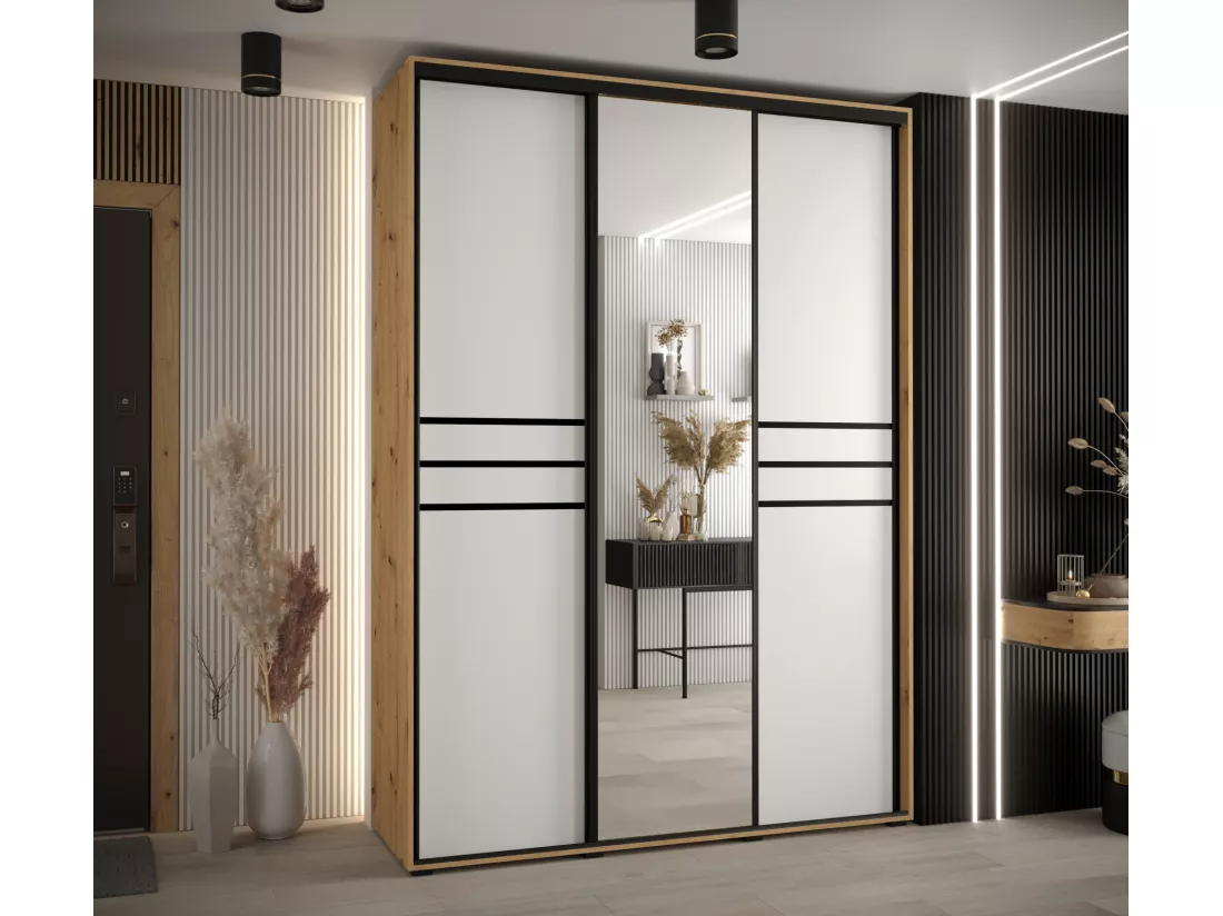 ARMOIRE DAVOS 11 À PORTES COULISSANTES 235,2/180/45 3 portes