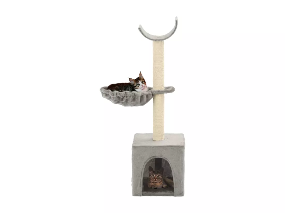 Arbre à chat avec griffoirs en sisal 105 cm Gris