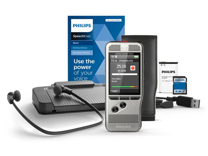Philips Diktiergerät Starter Set DPM6700 Diktier- und Transkriptions-Set