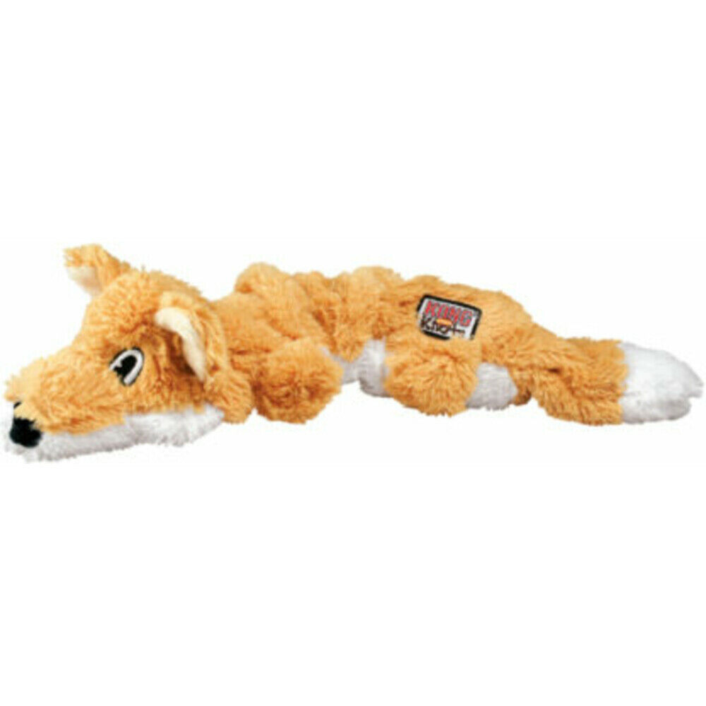 Kong Scrunch Knots Vos Knuffel - Hondenspeelgoed - Bruin - 46x10x7 cm - M/L